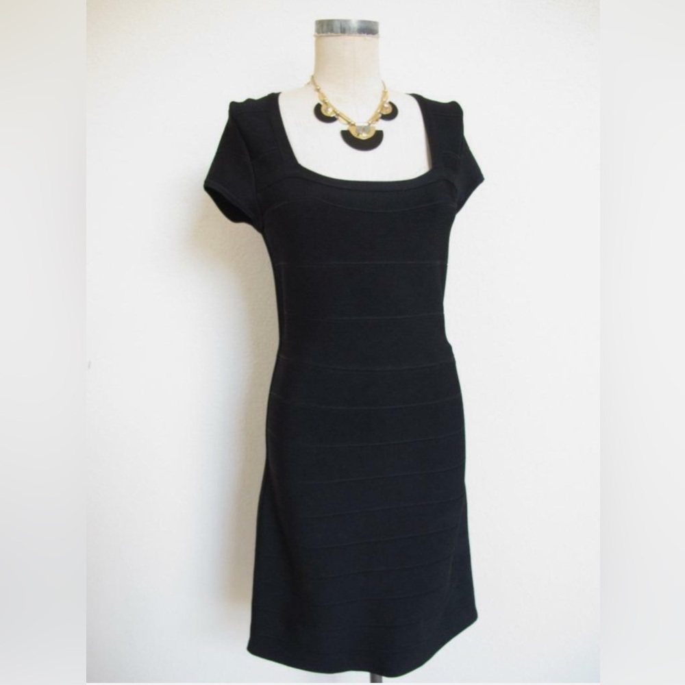 White House Black Market Black Bandage Dress